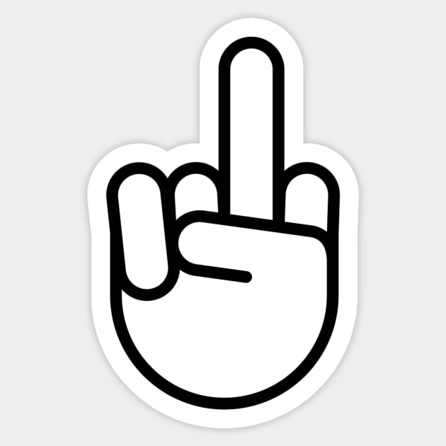 Flipping the bird hand sign Sticker by Radradrad